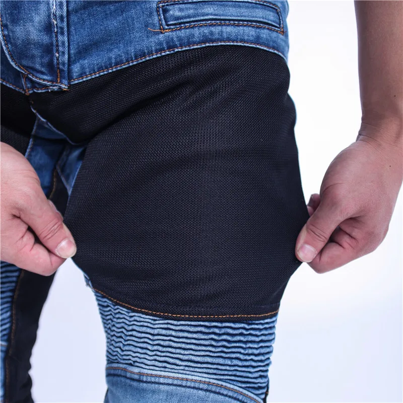 Texwood men's casual and sports wear store, summer beach clothes, men's leather fashion, jewelry, sunglasses Kominie Collection Classic Denim UGB06 PK718 PK719 4X Zip Motorcycle Pants Pantalones Motocicleta Hombre Featherbed Jeans Gears