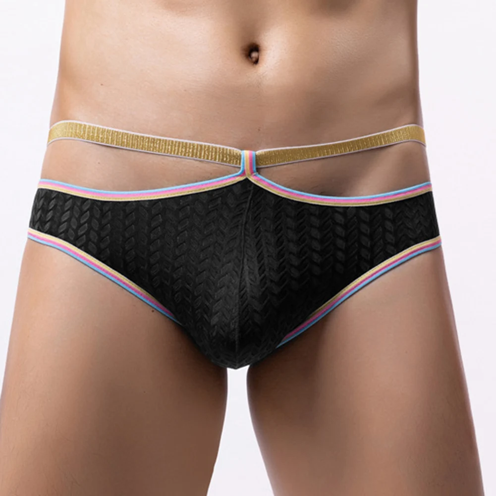 

Men Sexy Mesh Low Rise Translucent Pouch Panties Thongs Bikini Briefs Underwear Lingerie Solid Men's Erotic Briefs Underpants