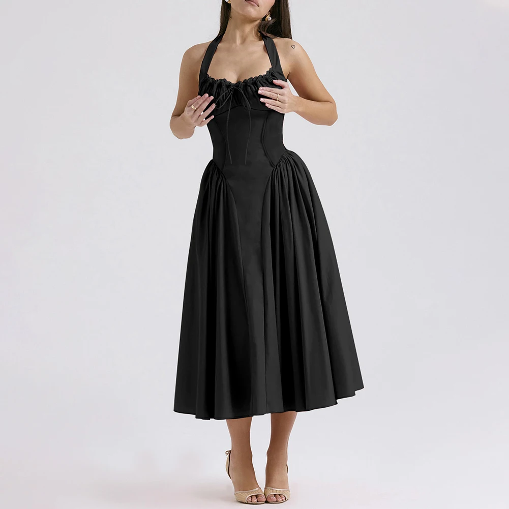 Fashion Halter Necklace Dress