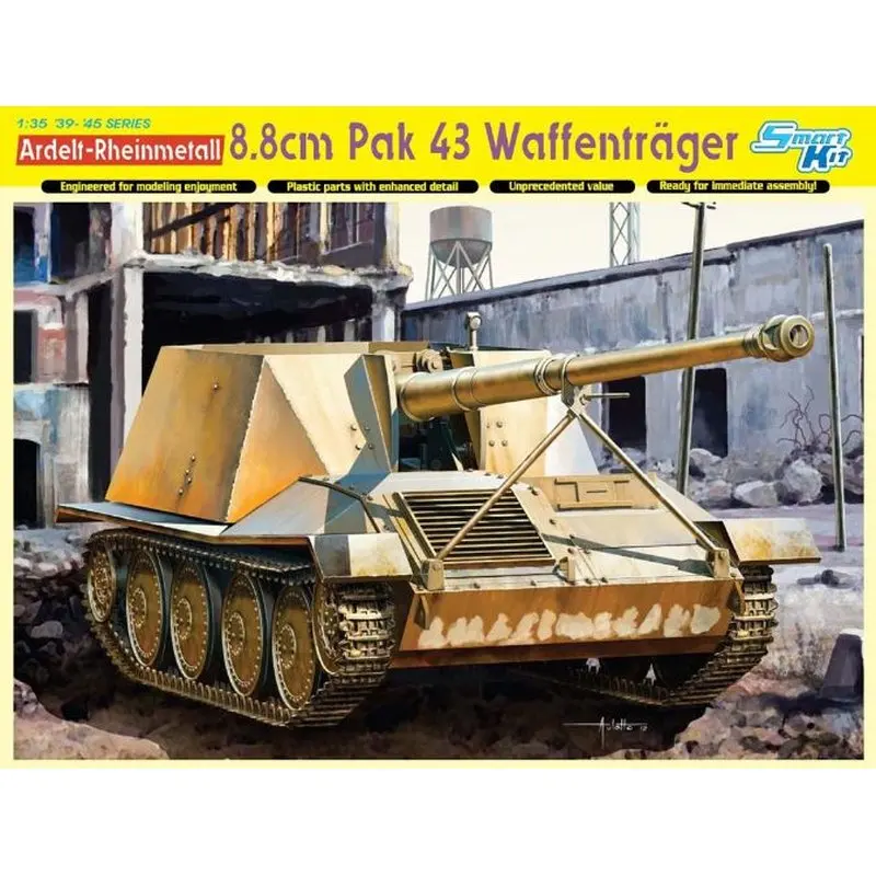 Dragon 6728 1/35 Ardelt-Multicmetall 8.8Cm Pak 43 Waffentrager-Kit Modello In Scala