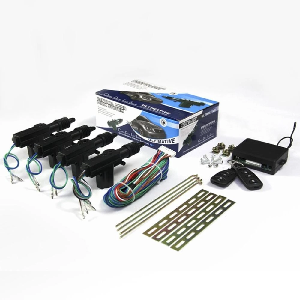 Universal 4 Doors Central Lock Locking Remote Control System Car Keyless Entry System Kit with Actuator for 12V Vehicles car door lock kit car remote central kit car remote door lock kit