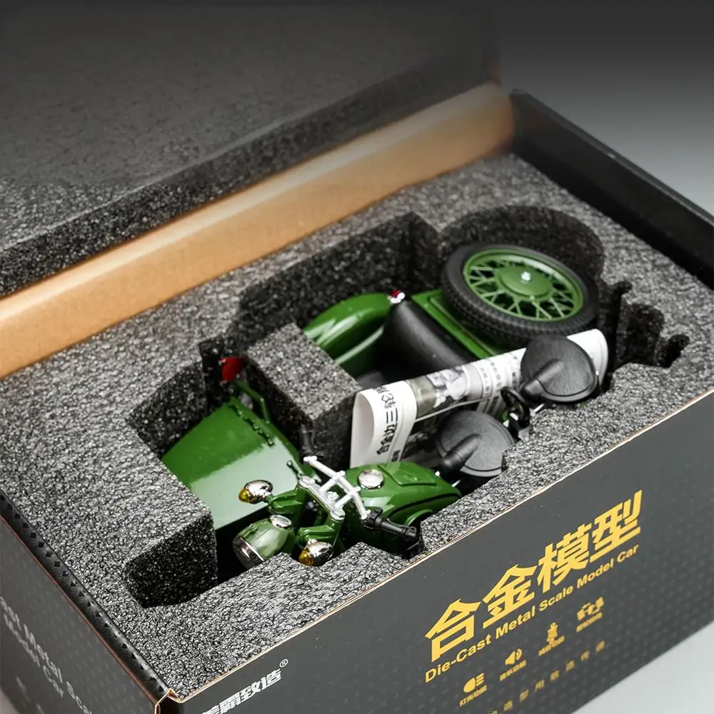 1:10 Ural M72 Sidecar Motorcycle Alloy Metal Diecast Model