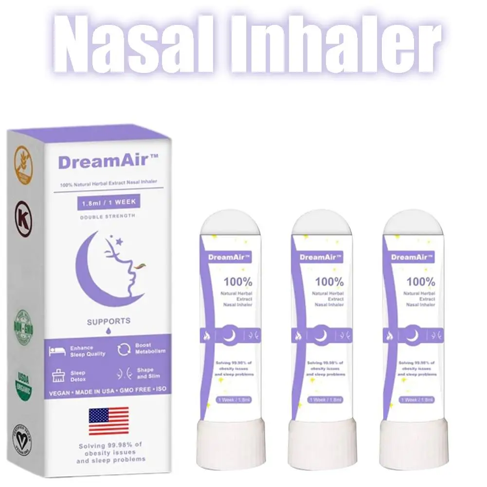 

3Pcs DreamAir Nasal Inhaler Fall Asleep Deep Rest Fast Weight Loss Body Shaping Lymphatic Detoxification Elimination of Edema