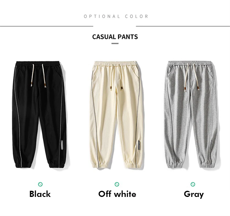 casual joggers mens Reflective Strip Tracksuit Pants Men Loose Jogger Running Trousers Comfortable Jersey Track Pants Casual Urban Sweatpants Male casual pants