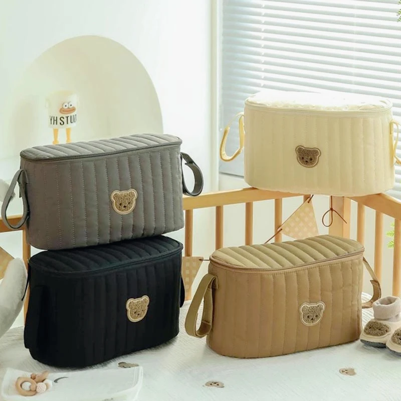 Mommy Bag Korea Cute Bear Portable Multifunctional Stroller Nappy Bag Soft Maternity Storage Bags Baby Diaper Organizer