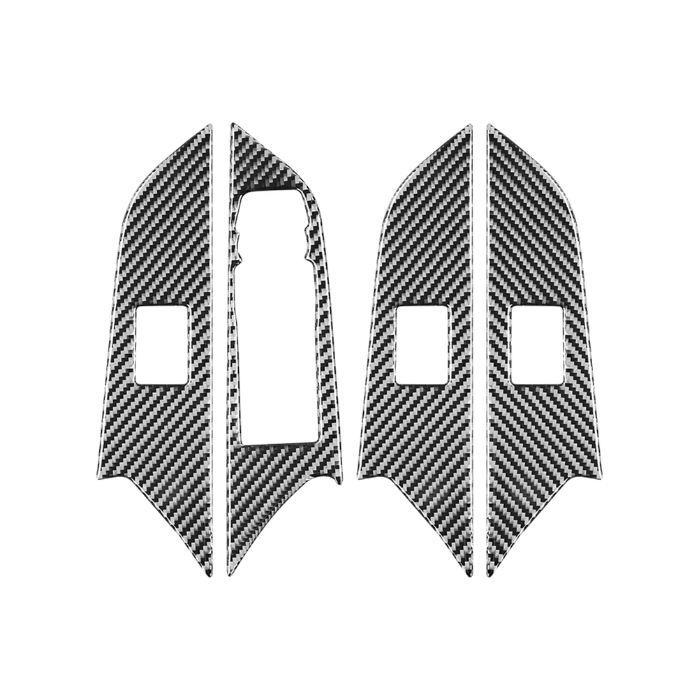 

Наклейка на панель переключателя автомобильного стекла, наклейка из углеродного волокна для Cadillac XT4 2018 2019