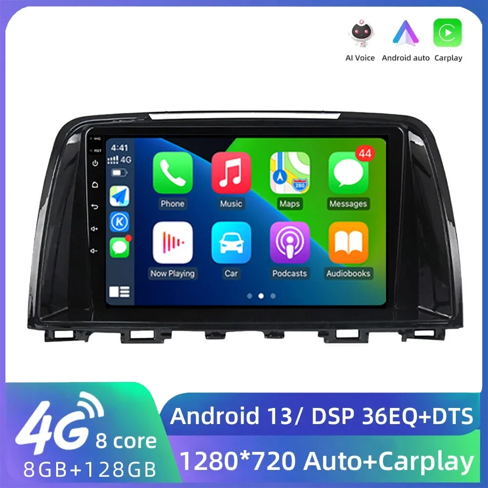 

Android 13 Radio For Mazda 6 GJ Atenza 2012-2016 2017 Car Multimedia Navigation Video Player stereo GPS CarPlay 2 Din No DVD BT