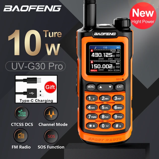 2023 Baofeng Uv-g30 Pro Talkie-walkie Longue portée Portable 1000