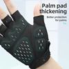 ROCKBROS Bicycle Gloves Breathable Reflective MTB Road Half Finger Bike Gloves Silicone Shock-absorption Cycling Short Gloves 2