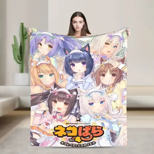 Shigure Minaduki and Fraise Nekopara Anime Blanket  Flannel Funny Soft Throw Blankets for Bed Sofa Autumn/Winter - Image 28
