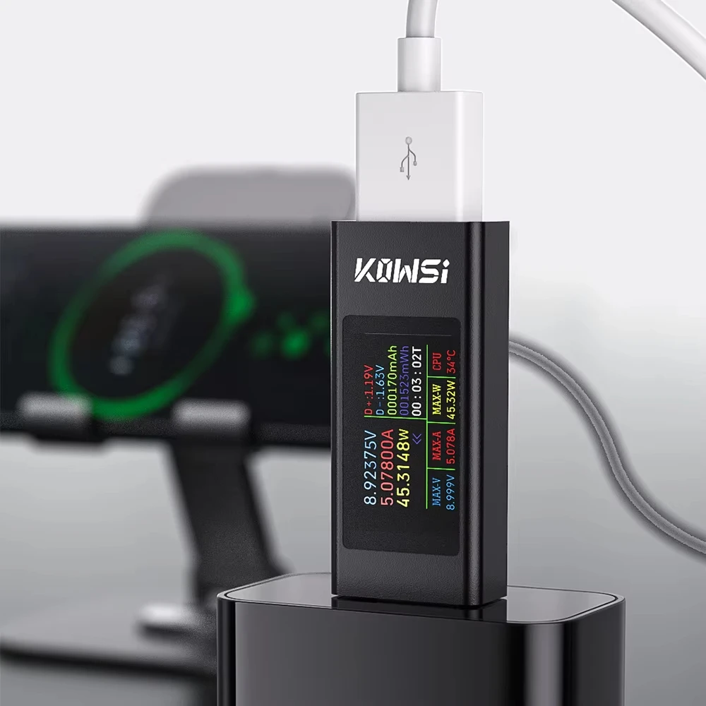 KWS-MX23 USB 테스터 DC 전압 계량기 디지털 디스플레이 전류계, 계량기 충전 테스터, DC 4-30V 0-12A 전류 전압 모니터