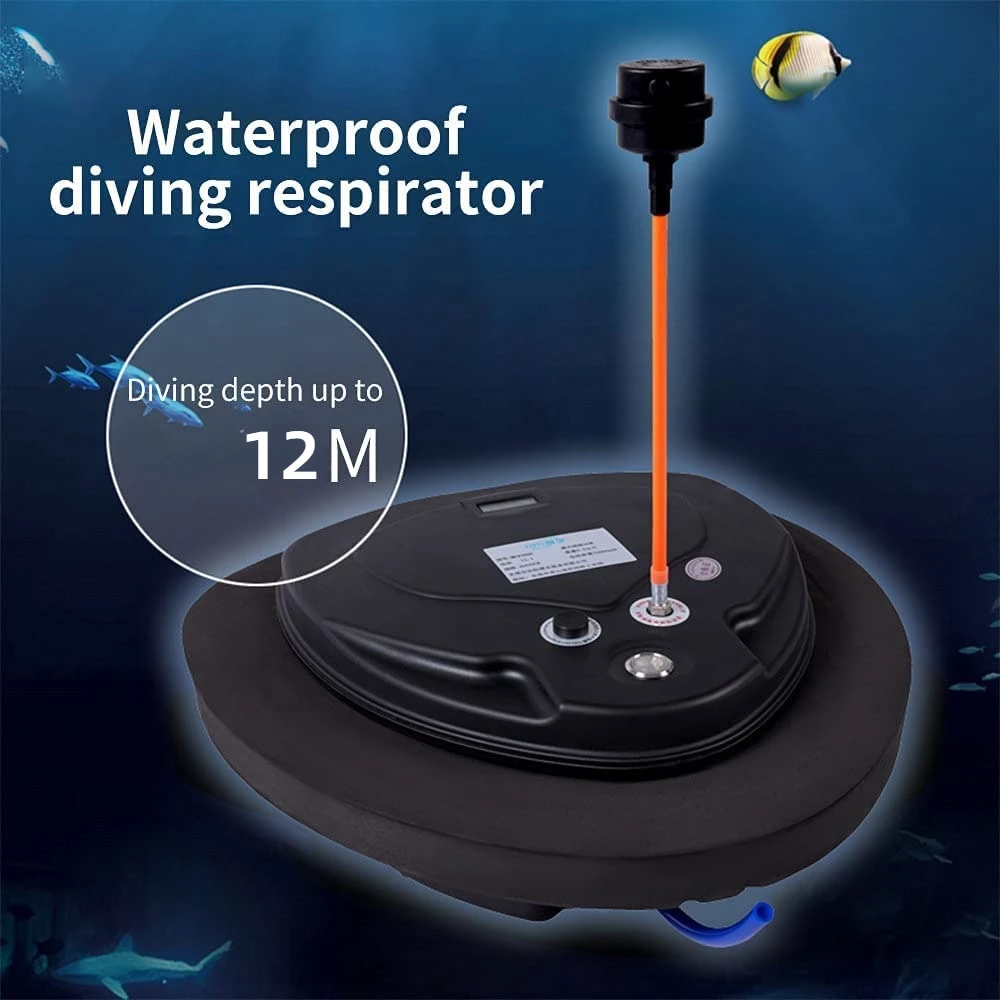 Scuba Diving Snorkel Equipment Mobile Ventilator Tankless Waterproof Portable Re