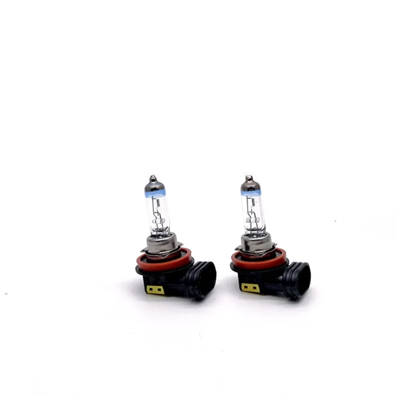 2개입 H8 플래티넘 헤드 12V55W 자동차 전구 3800K 자동차 할로겐 전구 헤드라이트 램프 상향등 및 하향등 안개등 전구 웜옐로우