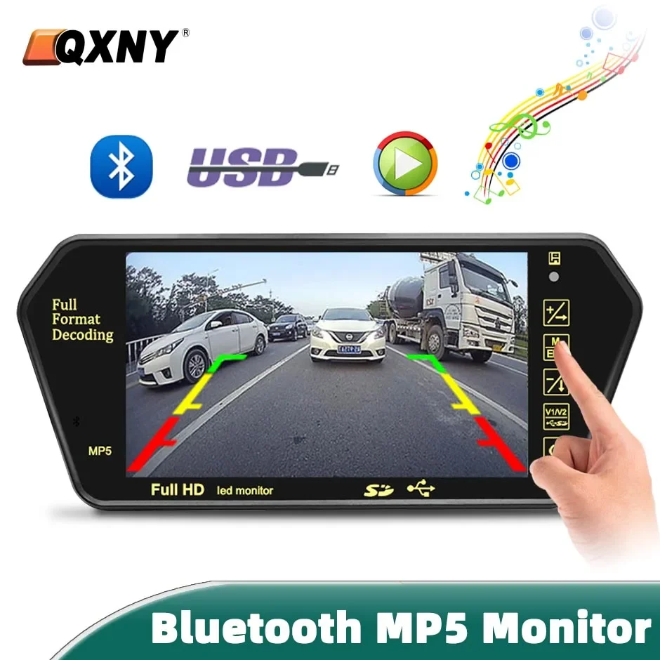 Car parking monitor monitor display car display 7 Inch Screen LCD Full HD Mirror Parking Monitor Bluetooth USB FM Video Player Automatic Display For Car Backup Rear Camera