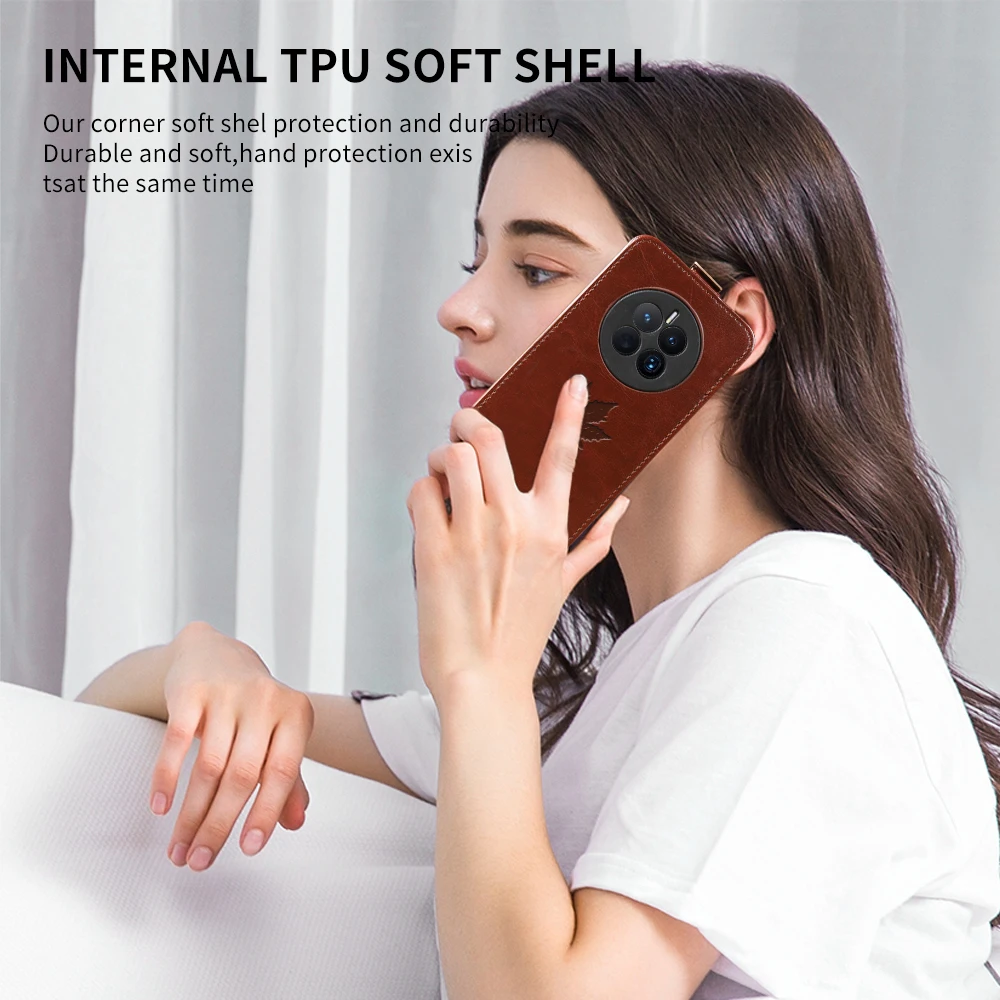 Huawei Pura Leather Business Flip Cover - Fashion Trend Edition