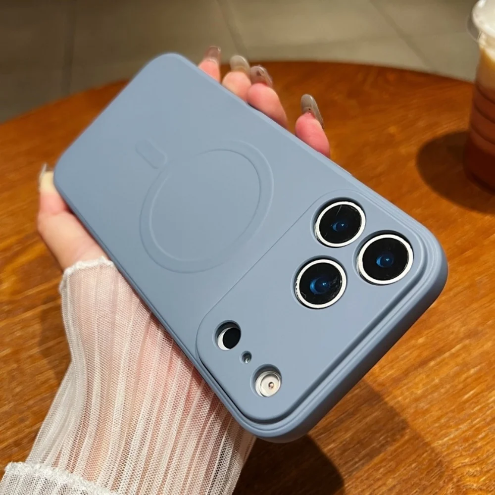 Magnetic Soft Liquid Silicone Phone Case - MagSafe Compatible