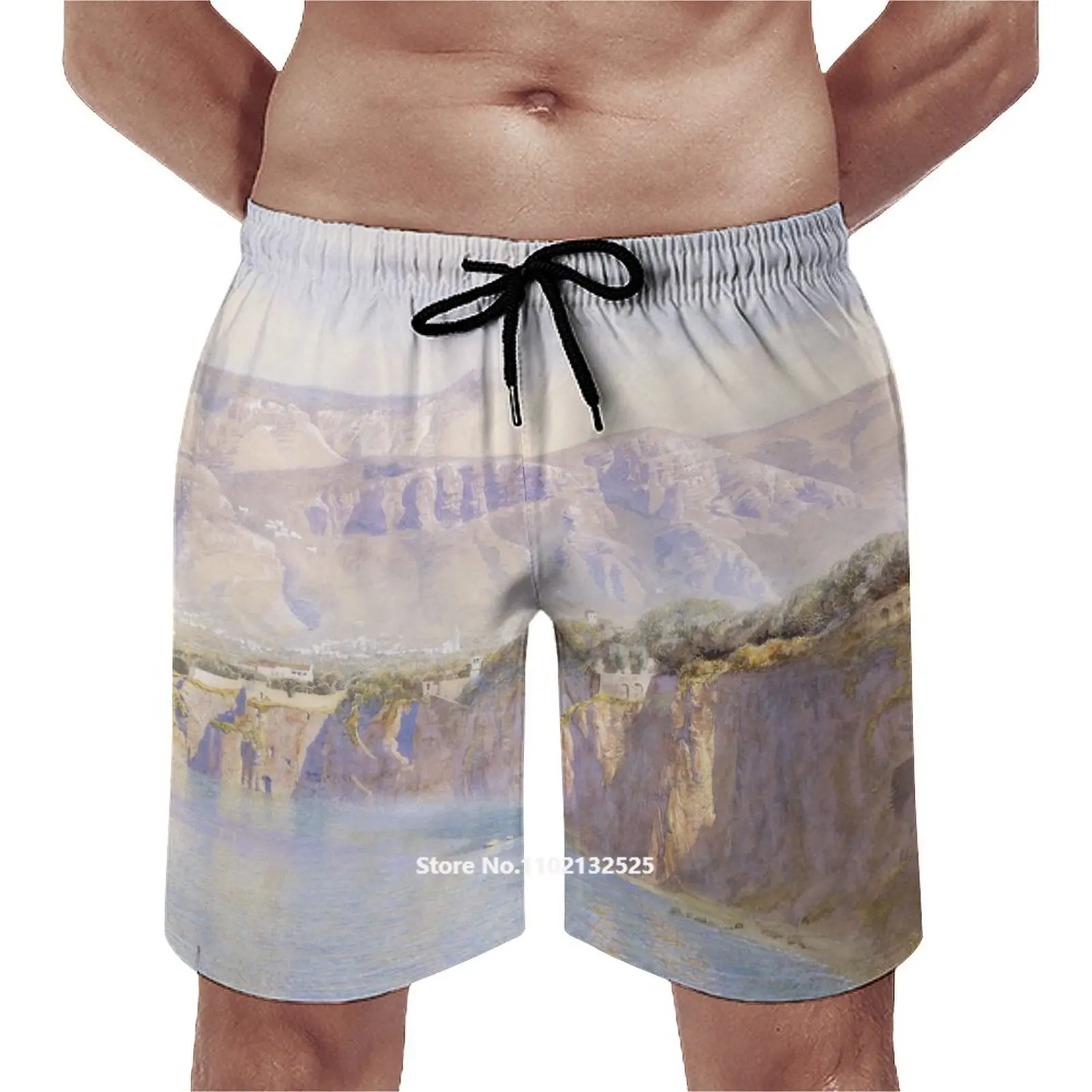 

Scenery Paintings Men Shorts 3D Printed Trees Leaves Fashion Quick Dry Casual Running Streetwear Pants