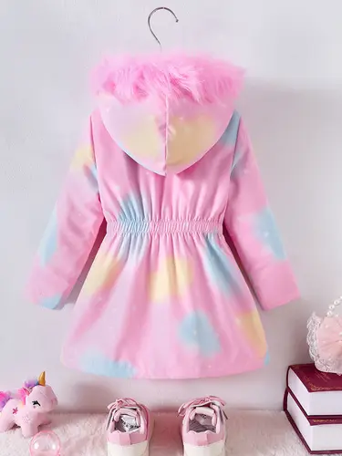 Children's Coat Girls Long Outerwear Winter Autumn Cotton Clothes Girls Pink Unicorn padded Coats Big Thicken Warm Child Jacket - Image 3
