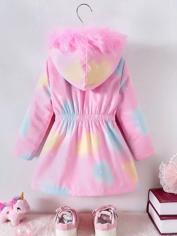 Children's Coat Girls Long Outerwear Winter Autumn Cotton Clothes Girls Pink Unicorn padded Coats Big Thicken Warm Child Jacket - Image 3