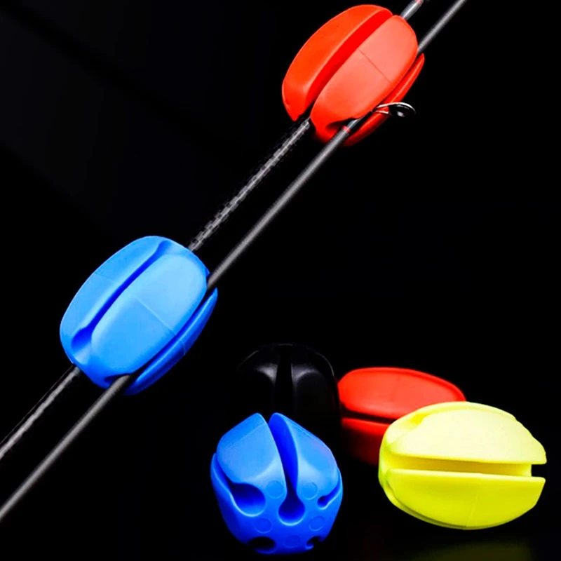 2pcs Portable Fishing Pole Holder Fishing Rod Ball Retaining Clip Protector Rod Storage Straps Racks Fishing Accessories