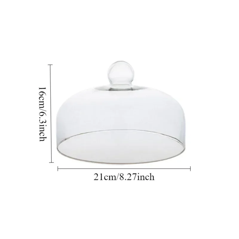 Dome Glass Cake Cover Transparent Food Tent Dessert Cake Cheese Dustproof Glass Tall Cover Table Decoration Home Kitchen Supply glass cake cover
