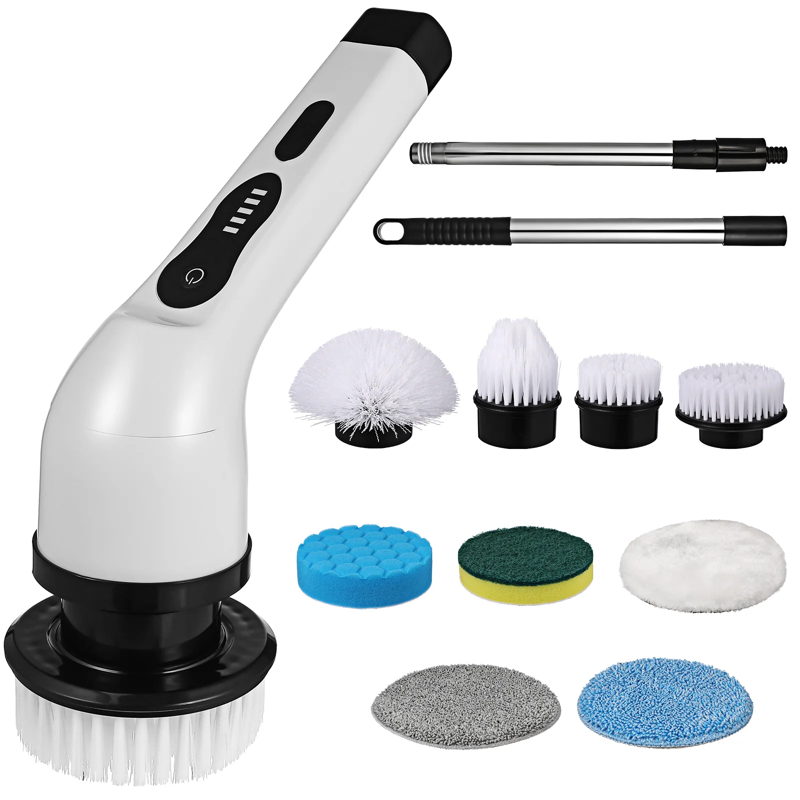 

Electric Home Kitchen Bathroom Glass Long and Short Dual Purpose Brush Multifunctional Cleaning Scrubber