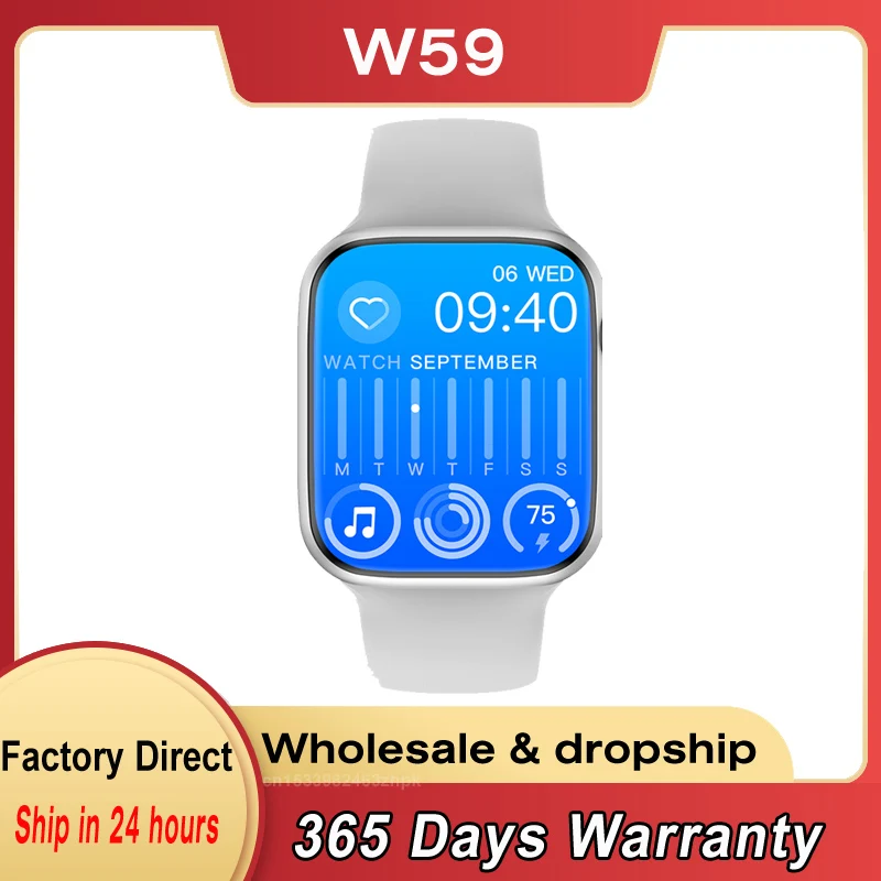W59 스마트 워치 남녀공용 NFC GPS 트래커, 블루투스 통화, 무선 충전, 105 스포츠 모드 스마트워치, 9 2.2 인치, 428x518