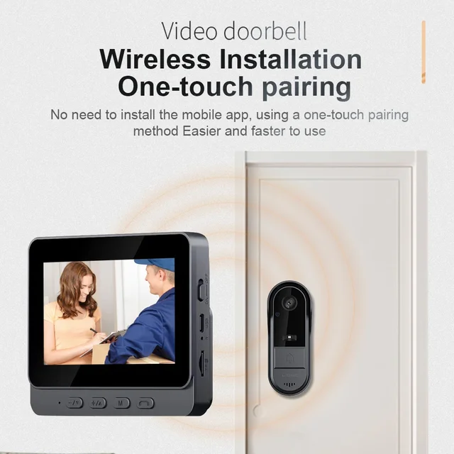 Smart Home 2.4G WiFi Wireless Visual Doorbell Video Intercom 4.2Inch Door Bell Video Intercom Door Camera IR Night Vision NEW 2