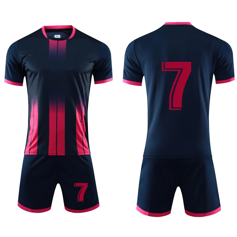 Diy Men Soccer Jersey Set Uniforms Kits, Jersey Football Kids,Adult Tracksuit Football Shirt Shorts Suit Uniform 3XS-3XL