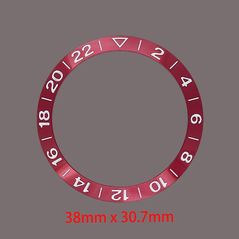 Curved Aluminium Watch Bezel Insert - 38mmx30.7mm
