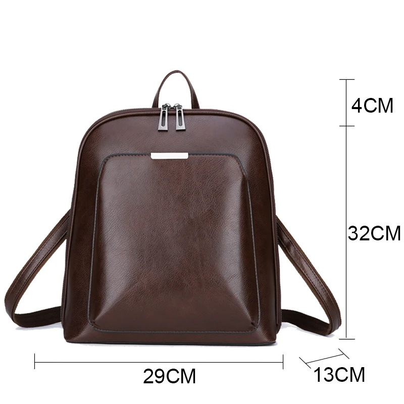 Multifunctional Luxury Leather 3 In 1 Backpacks Vintage Women Shoulder Crossbody Bookbags High Quality Ladies Traveling Bagpack