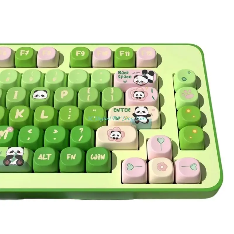E74D 131 Tasten PBT-Tastenkappen MOA-Profil Candy Bear Theme Lovely für mechanische Tastaturen – Detail 1