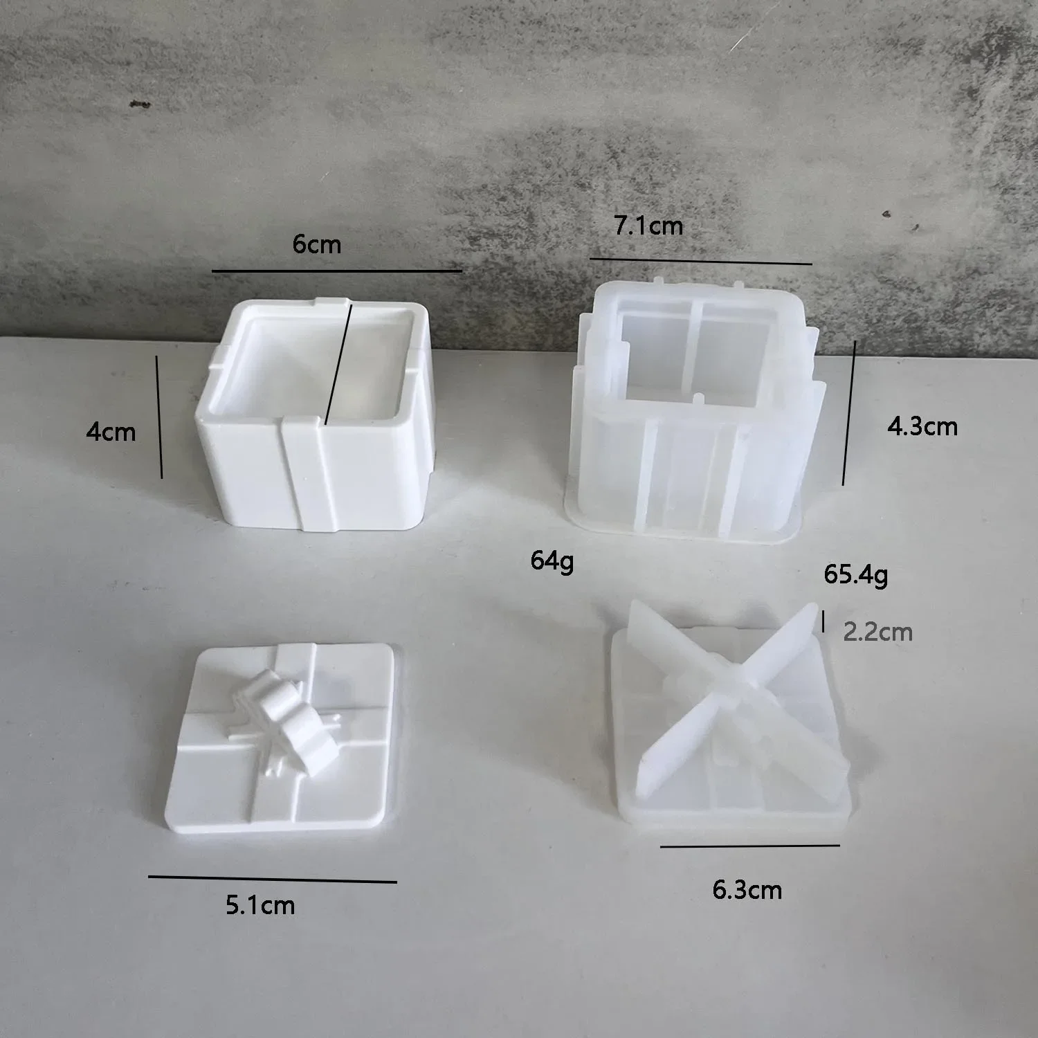 Silicone Mold Silicone Mold for Gift Storage Box Candle Aroma Storage Tray Decoration Mold Earrings Pendants Jewelry Box Gypsum Mould