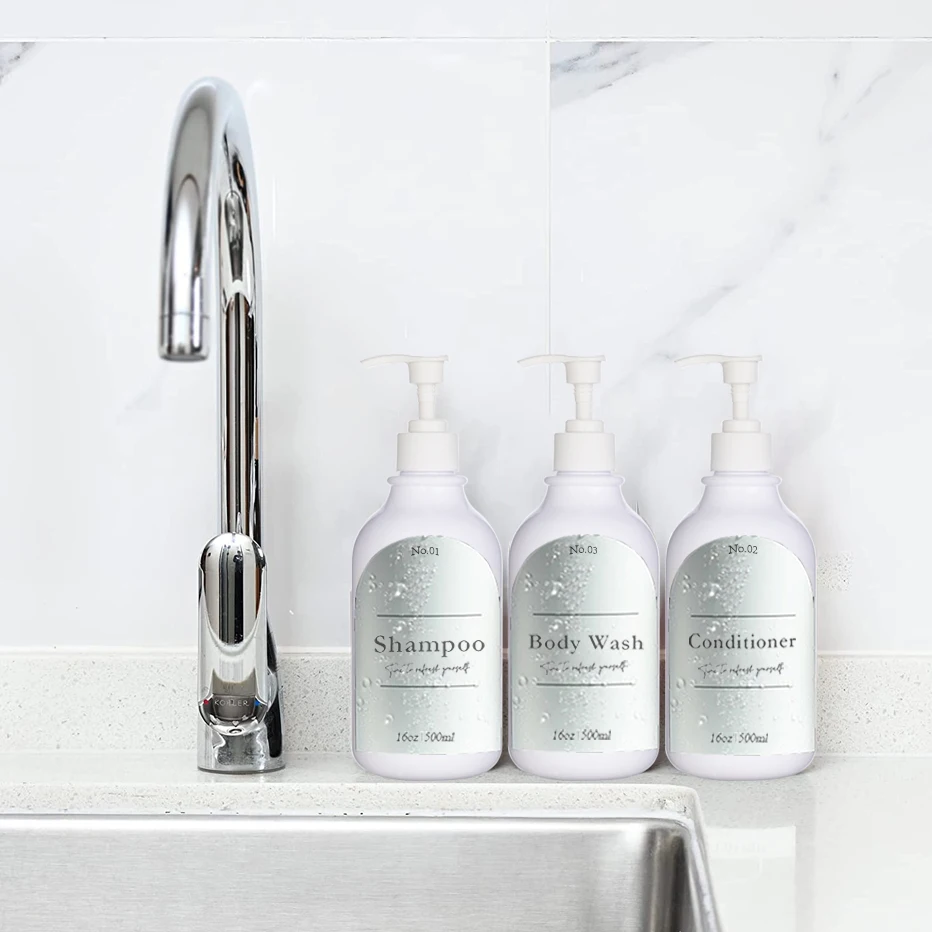 Soap Dispenser Bottle 300/500ml Bathroom Soap Dispenser Bottle Shampoo Shower Gel Refillable Bottle Travel Storage Waterproof Label refillable bottle shampoo dispenser soap dispenser refillable plastic bottles