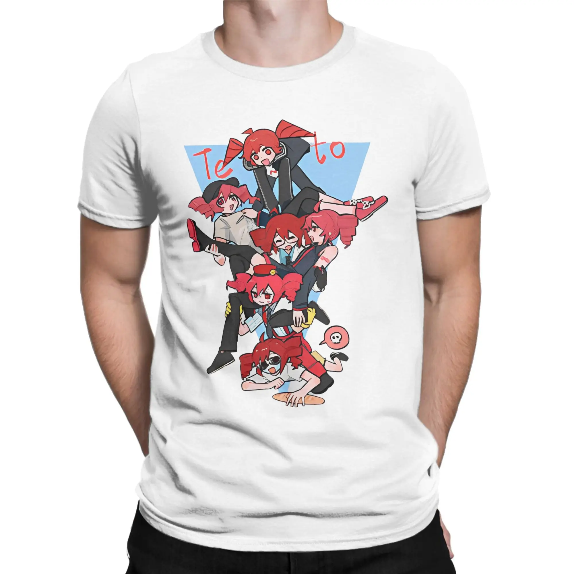 Kasane Teto Anime Oversized Cotton Crewneck T-Shirt - Hipster Streetwear Short Sleeve Beach Top