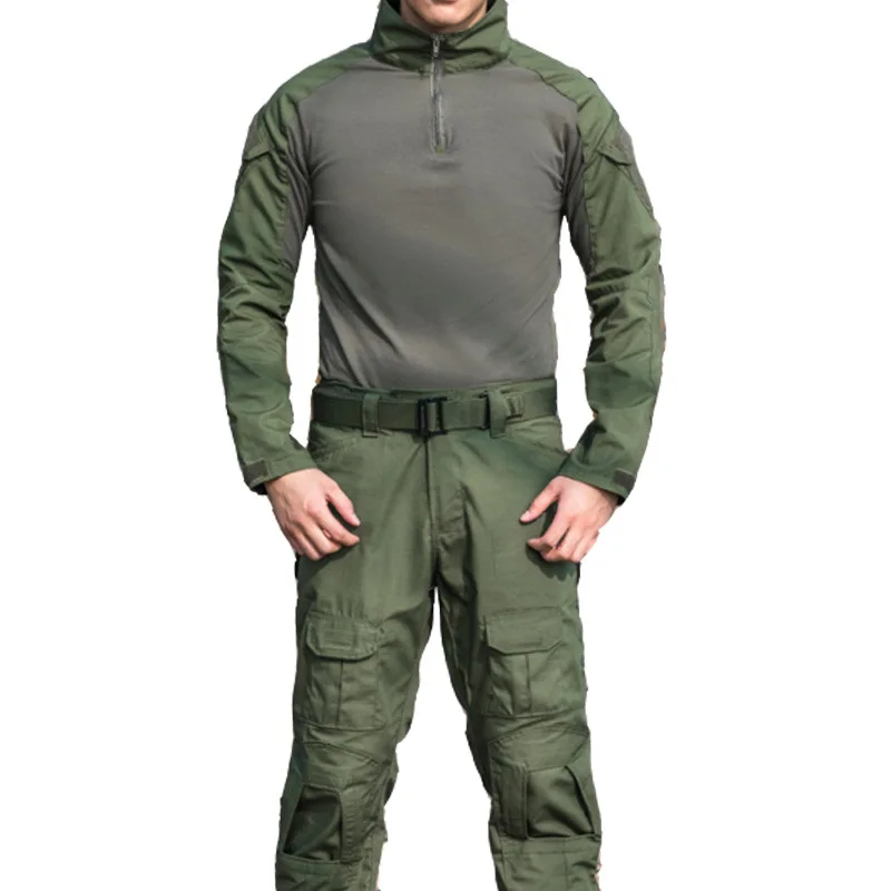 Ghillie Suit Hunting Clothes Green Camouflage Tactical Uniform Combat Shirt Pants Men Airsoft Sniper Training Clothing BDU Set
