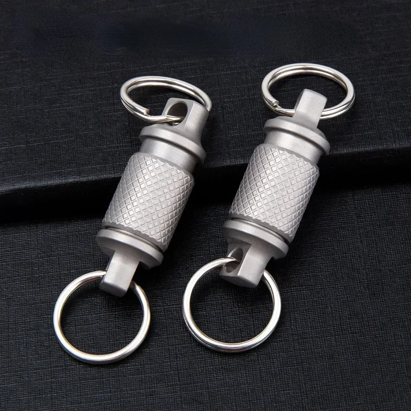 

For Portable Tool Removable Holder Waist Belt Keychain Alloy Outdoor Rotation Men Key 360 Multifunctional Titanium Women Degree