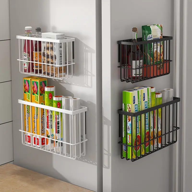 

Multi-function Magnetic Fridge Storage Rack Punch Free Storage Shelf Saving Space kitchen Spice Shelf