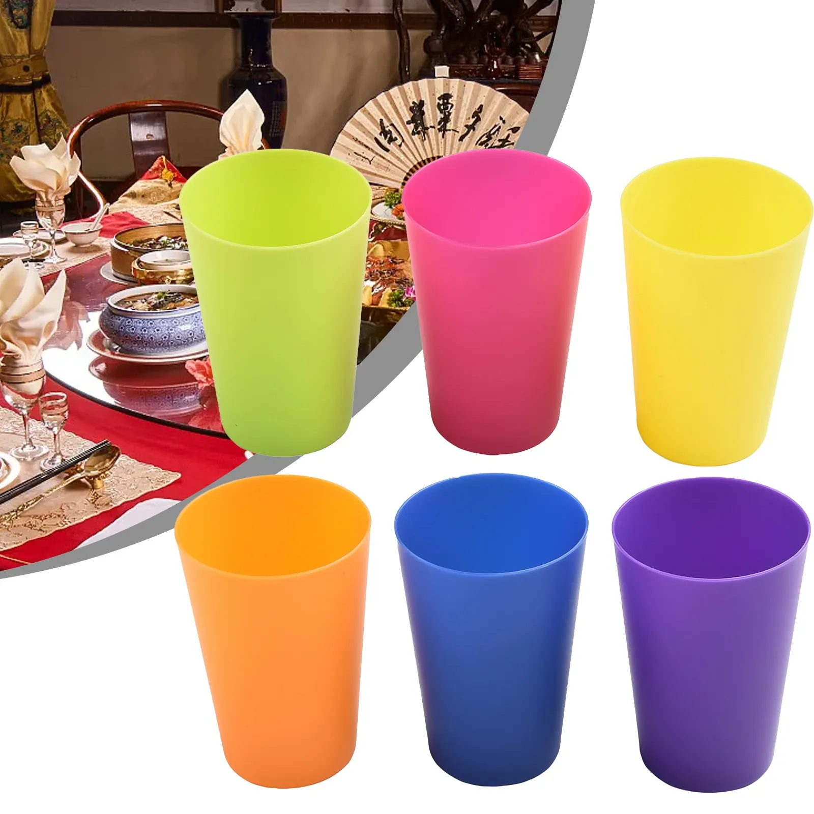 Plastic Mug Set 12 Pieces, Mutil Color Unbreakable And Reusable Light  Weight Travel Coffee Mugs Espresso Cups Easy to Carry And Clean, Dishwasher  Safe , Multi purpose: very suitable for picnics, outdoors