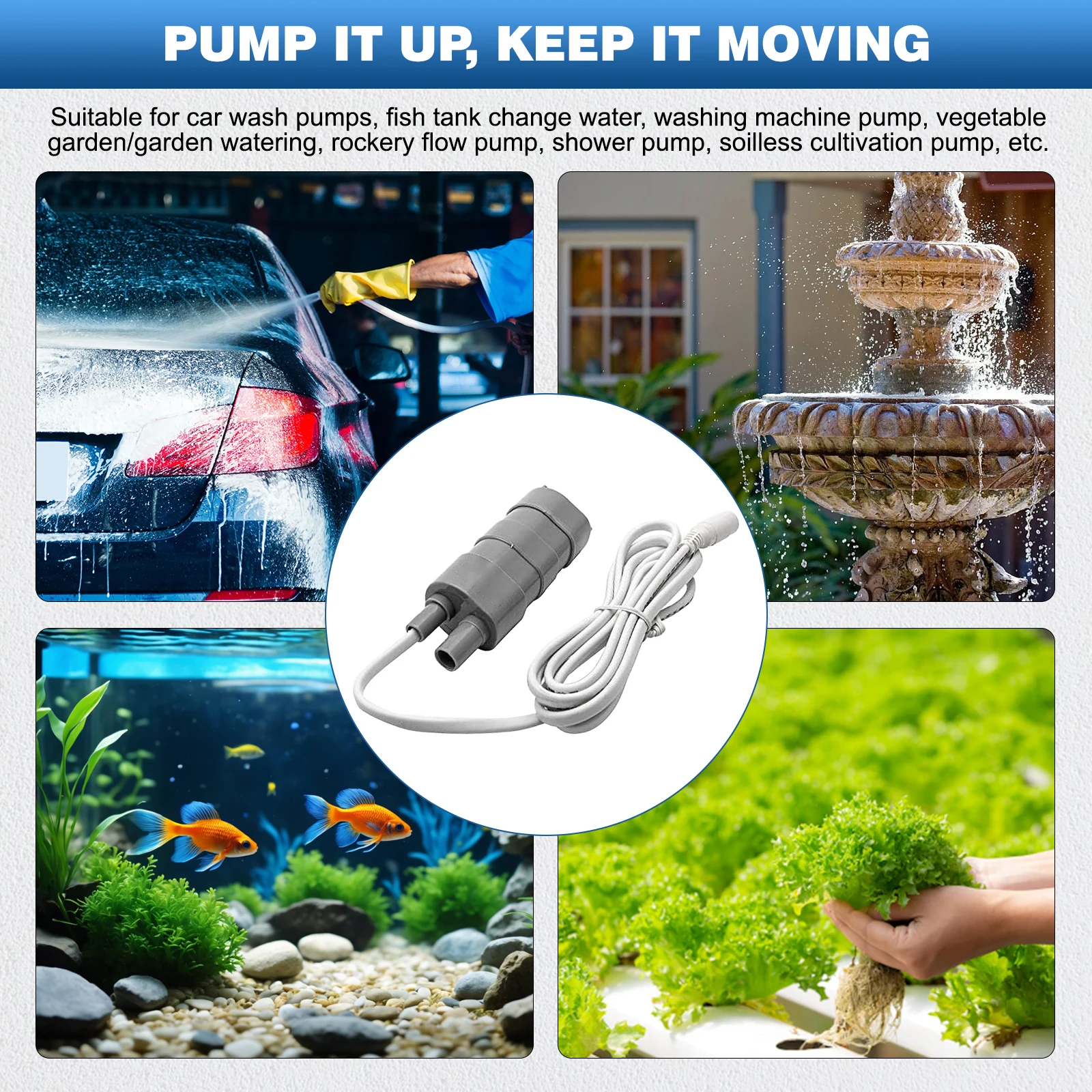 High Flow Submersible Water Pump Replacement Pump for Thetford Toilets C200 C200CW C2 C400 RV Spare Parts