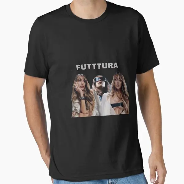 가수 TINI Futtura Tour 2025 Merch 티셔츠 남성 여성 패션 루즈 오버 사이즈 코튼 셔츠 힙합 고딕 반소매 티셔츠