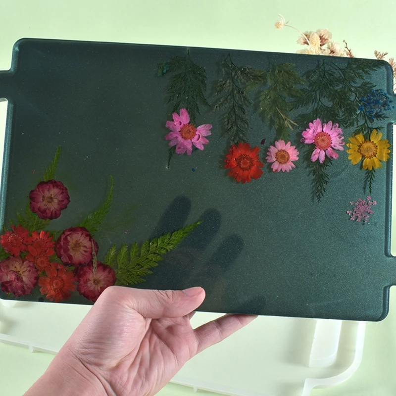 Handmade Fruit Tea Cup Tray UV Crystal Epoxy Resin Mold Serving Plate Silicone Mould DIY Crafts Home Decorations Casting