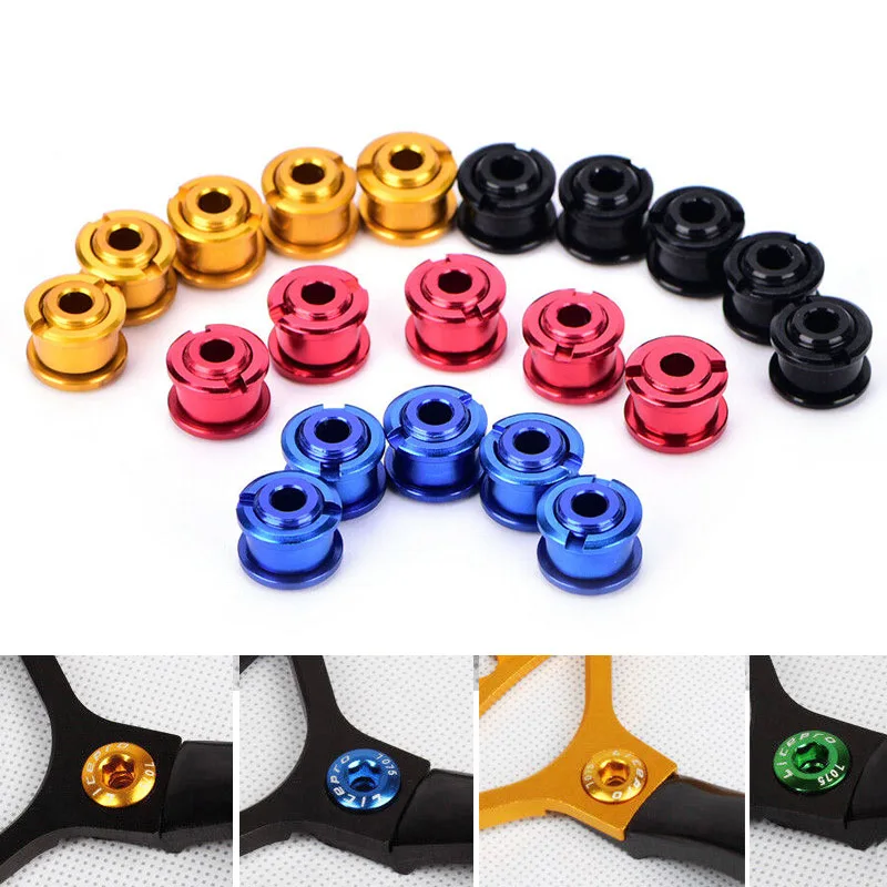 5pc Litepro 5pcs Single Speed Crankset Bolts Double/Triple Speed MTB Bike Chainring Bolts Screws
