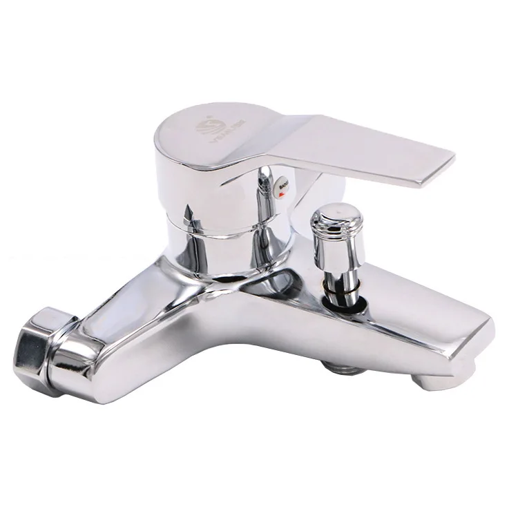 

Triple faucet cold and hot zinc alloy antifreeze bathtub Triple faucet bathroom concealed shower mixing faucet