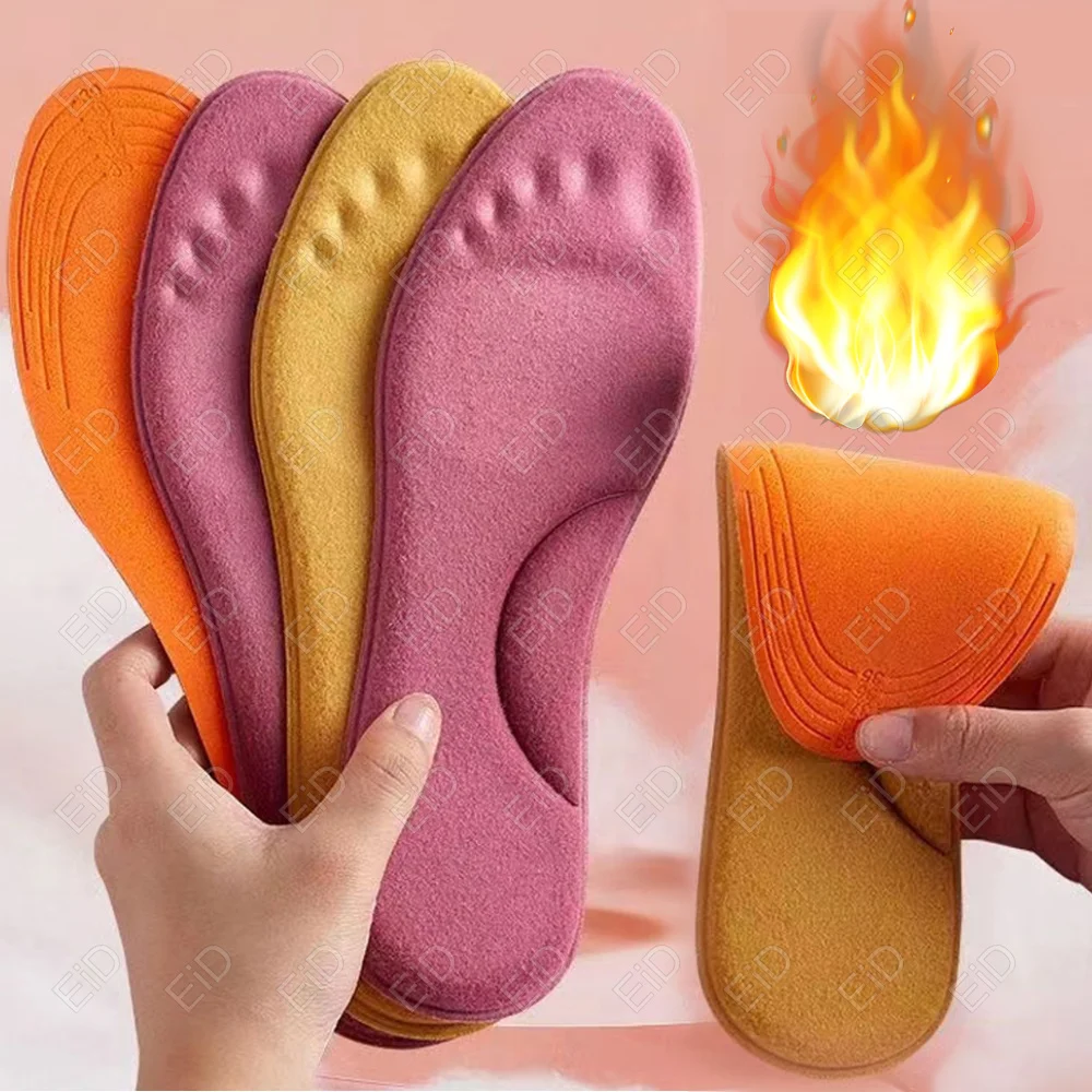 Selbsterwärmende Thermo-Einlegesohlen für Füße, warmes Memory-Schaum-Fußgewölbe-Stützkissen für Männer und Frauen, Wintersportschuhe, selbsterhitzende Schuhpolster – Detail 2