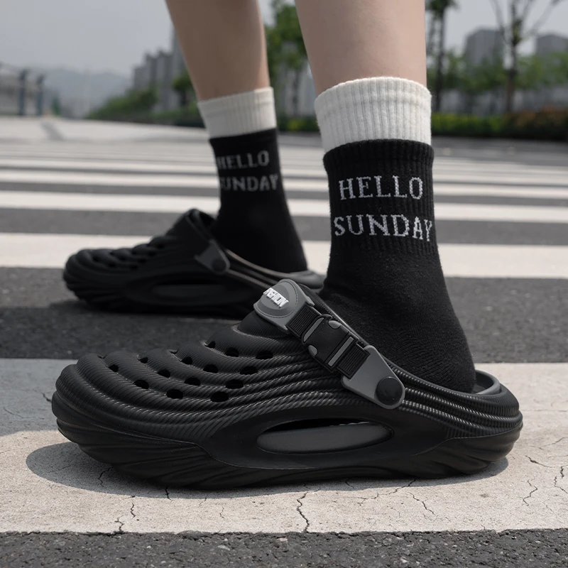 Outdoor Herren Sommer EVA Hausschuhe Bequeme Weiche Sohle Plattform Sport-Sandalen Rutschfeste Strand-Angler-Clogs Herren Gartenschuhe – Detail 6