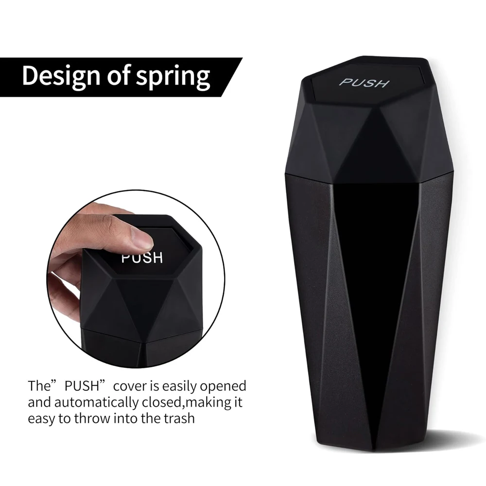 Compact Waterproof Car Trash Can with Lid - Portable and Versatile Storage Box