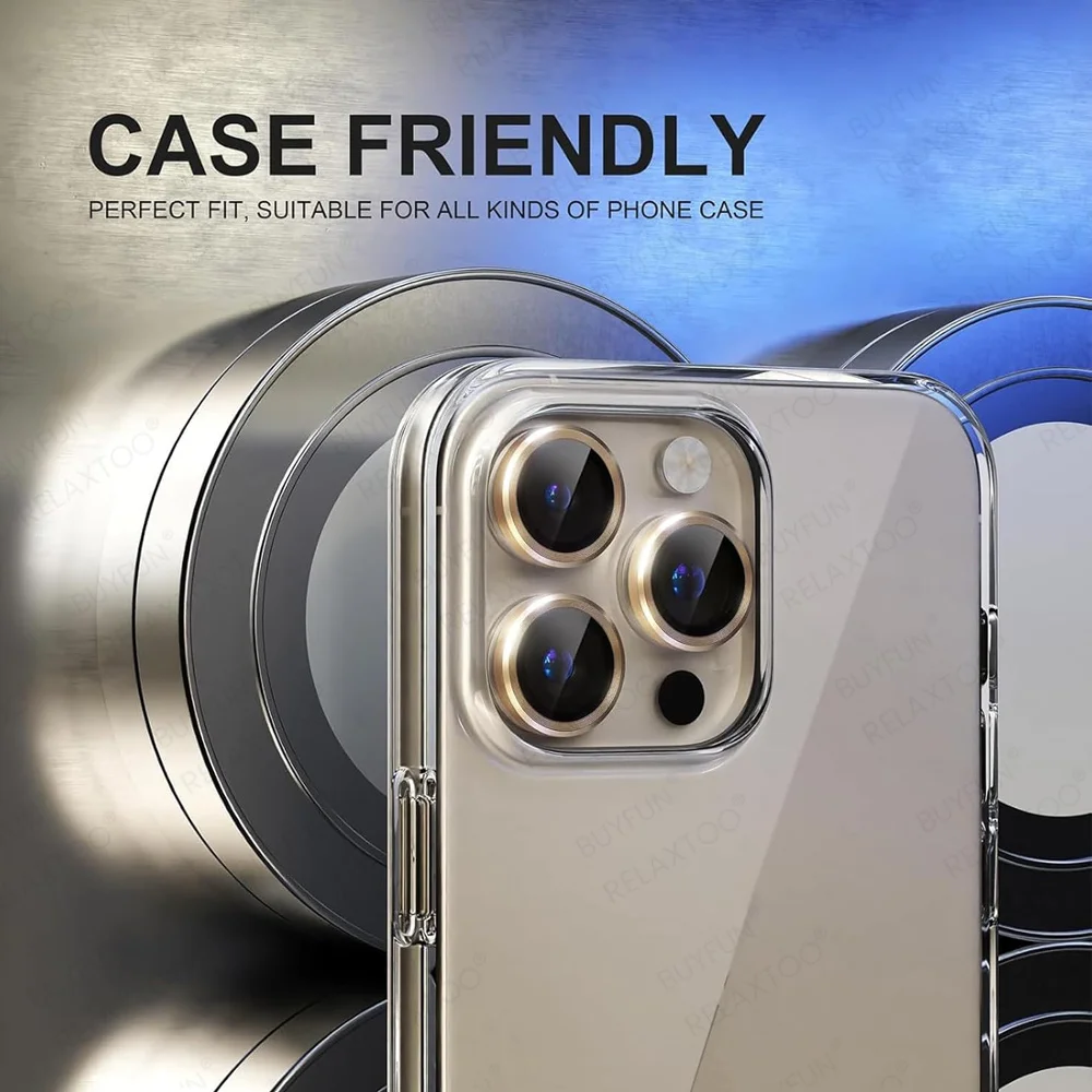 Premium Metal Camera Screen Protector Case with Tempered Glass Lens Cover