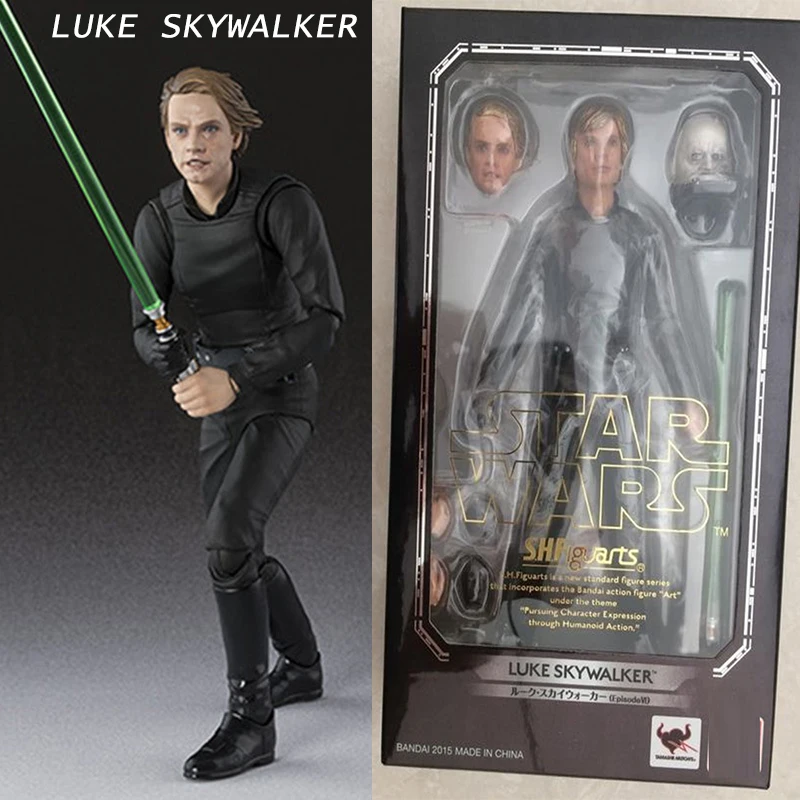Anime Star Wars Series Shf Figure Luke Skywalker Jedi Knight Black Action Figure Anakin Mobile Modello Figurine Giocattoli Regalo Per Bambino