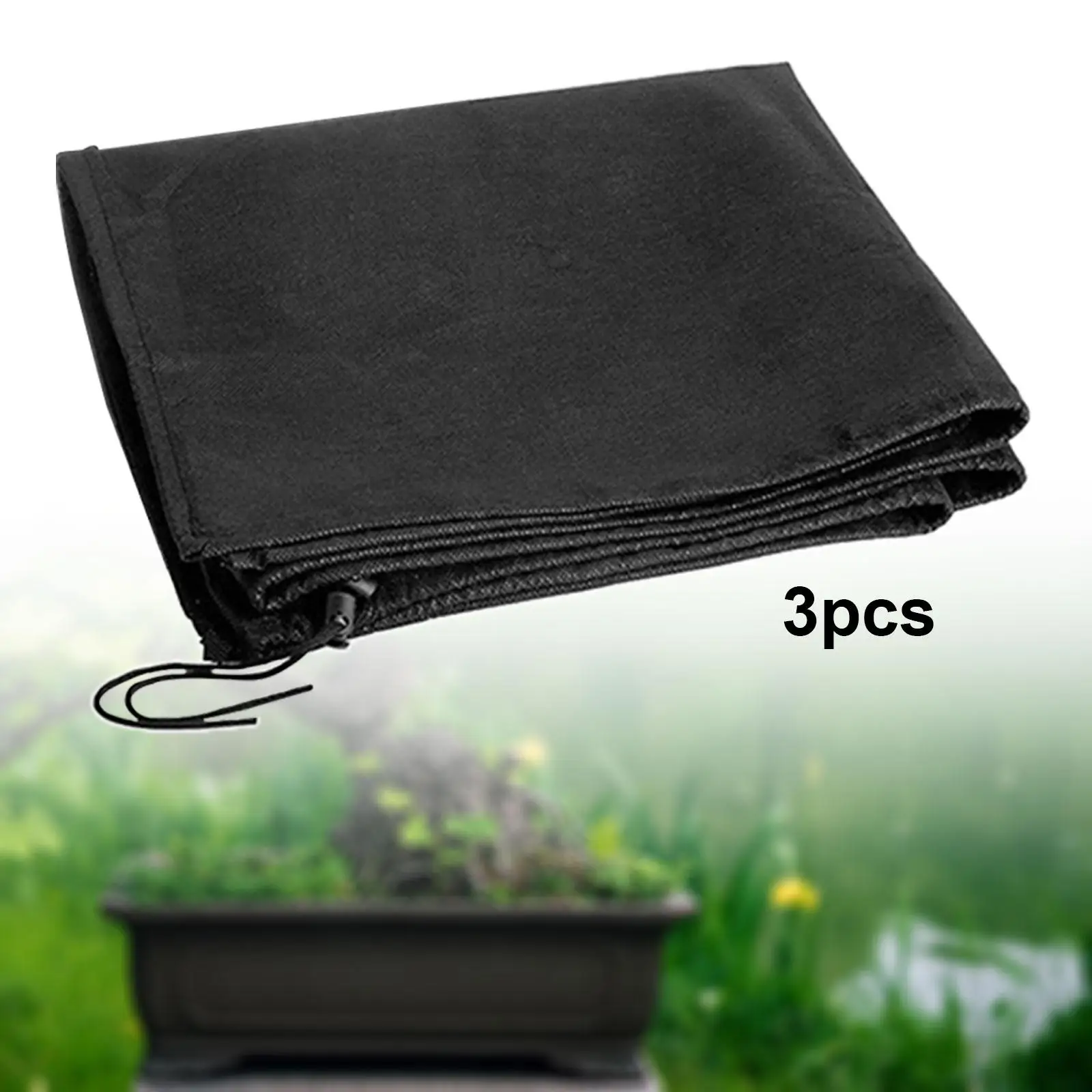 

3Pcs City Pickers Replacement Covers Horticultural Accessories Black for Garden Mulch with Drawstring 20"x24" Planter Box Covers